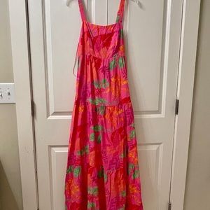 Tropical midi dress